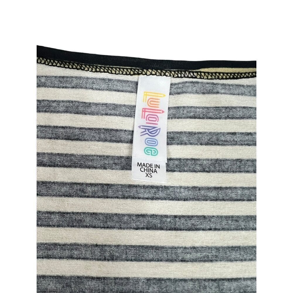 LuLaRoe Women's Long Sleeve Tan & Black Top - Picture 3 of 6